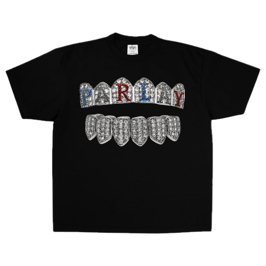 Grill Tee “front n back” (black / washed grey)