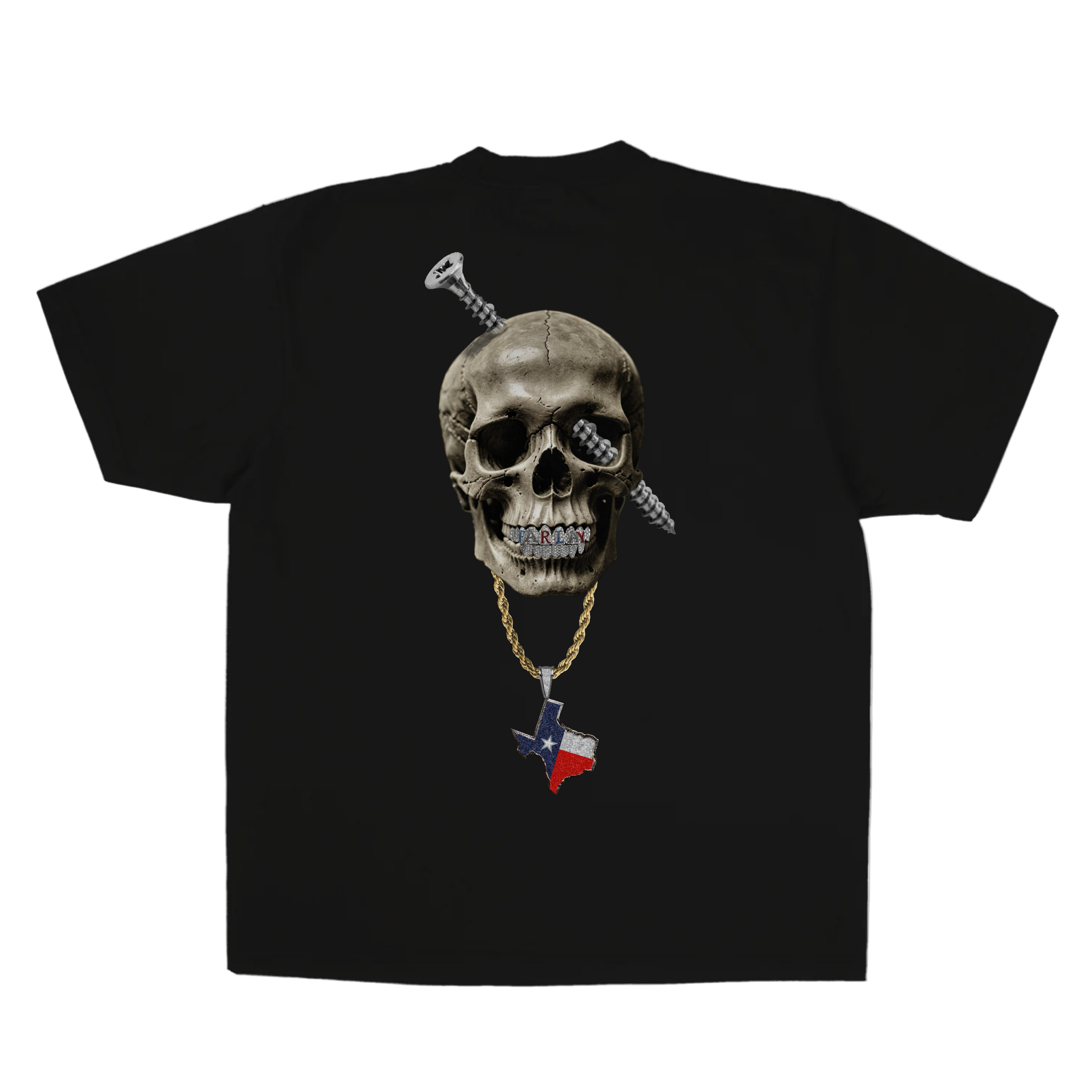 Grill Tee “front n back” (black / washed grey)