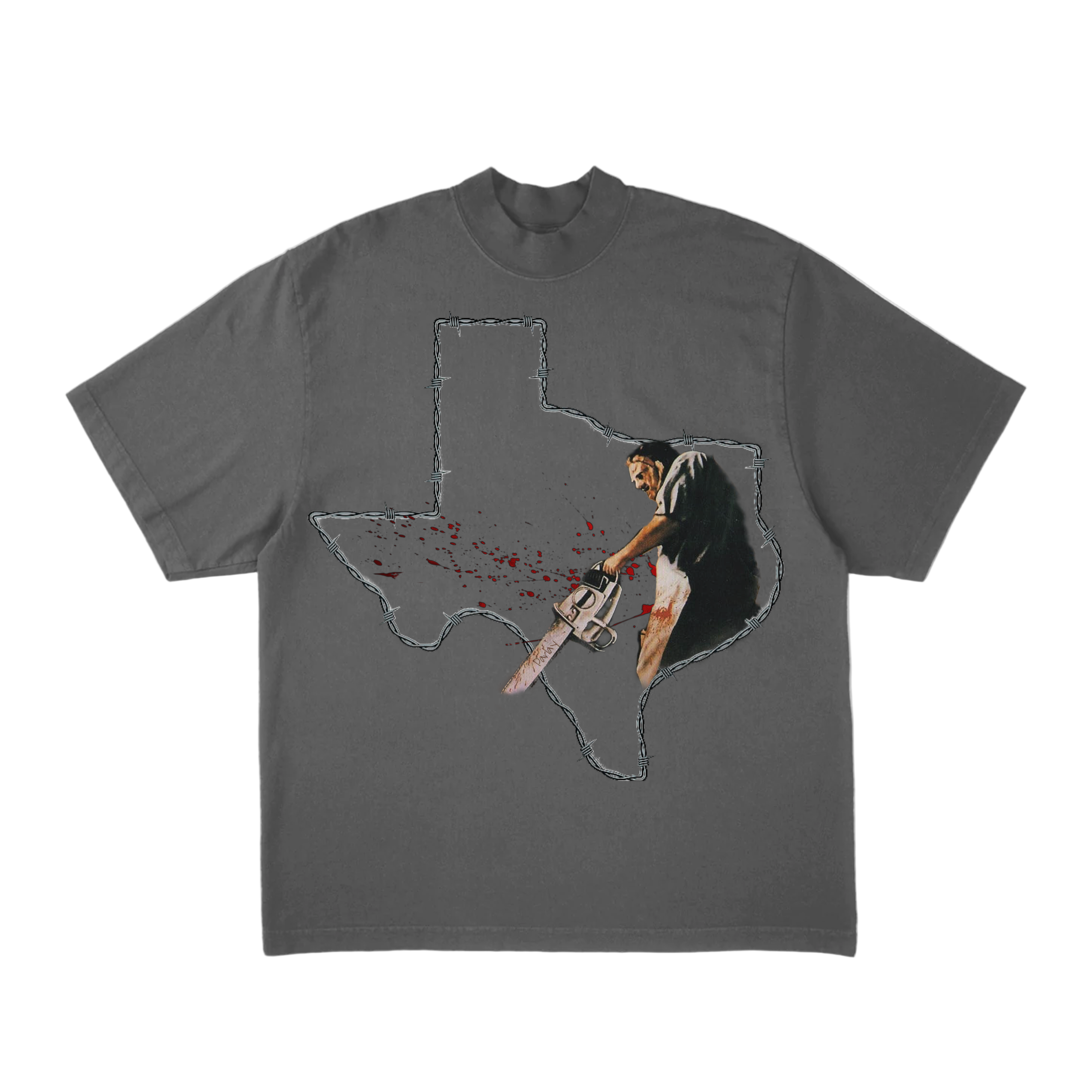 Don’t F**ck With Texas “front n back” (black / washed grey)